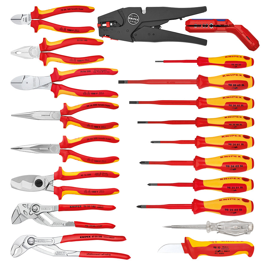 KNIPEX 00 21 20 Maleta de herramientas Electro Vision24 20 pzs