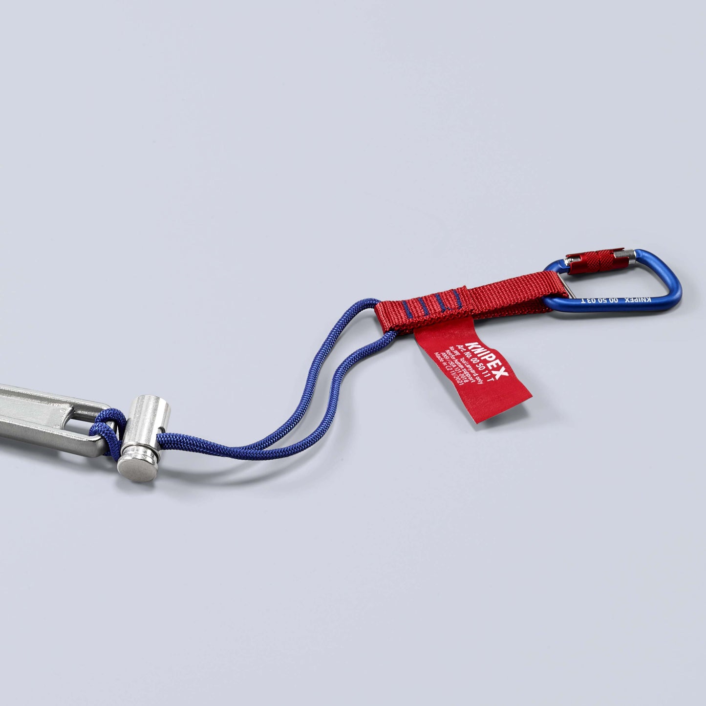 KNIPEX 00 50 13 T BK Cordón de seguridad con mosquetón fijado 186 mm (7.25")