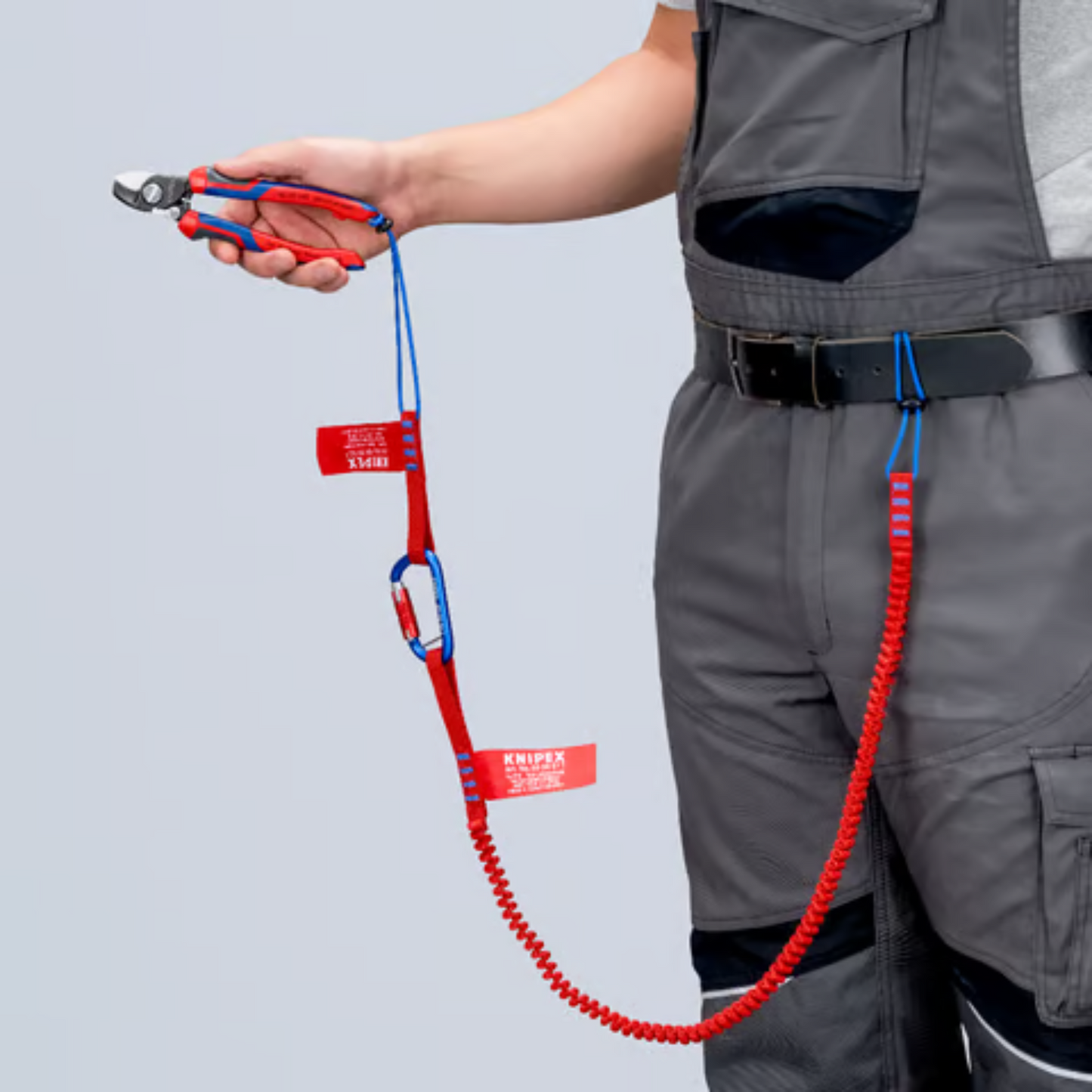 KNIPEX 00 63 06 TCR Kit de clips para sujeción de herramientas + clips clasificados por colores rojos (3 piezas de cada uno)
