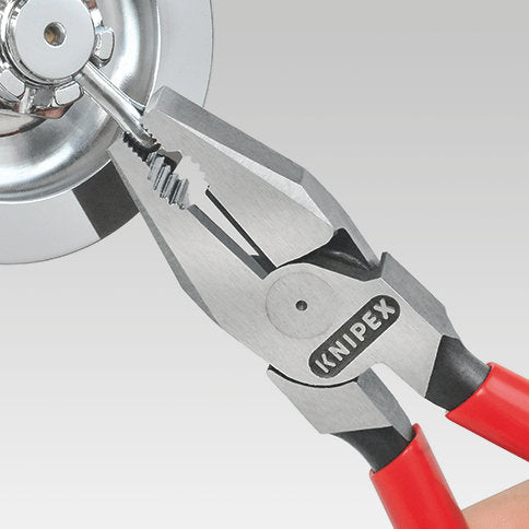 KNIPEX 02 01 180 SB Pinza universal de alta palanca con mangos de plástico pavonada 180 mm (7.25″)
