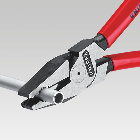 KNIPEX 02 01 180 SB Pinza universal de alta palanca con mangos de plástico pavonada 180 mm (7.25″)