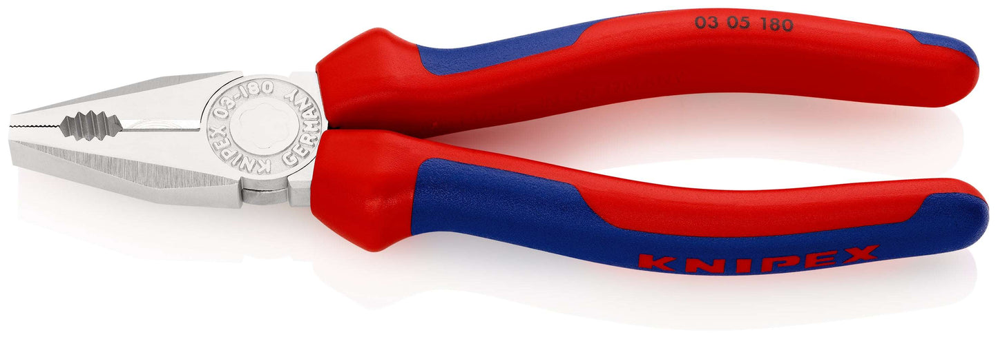 KNIPEX 03 05 180 SB Pinza universal Con fundas en dos componentes cromado 180 mm