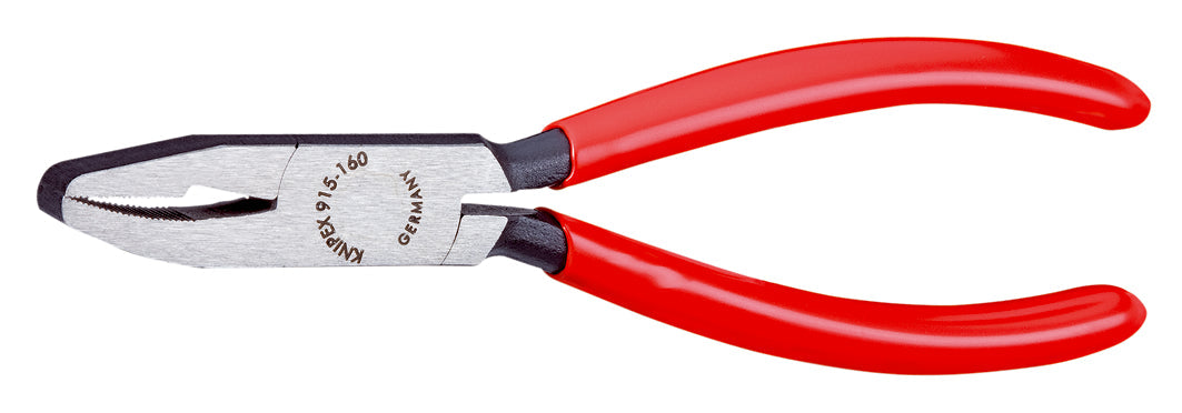 KNIPEX 91 51 160 Pinza para partir vidrio con mangos de plástico acabado pavonado 160 mm
