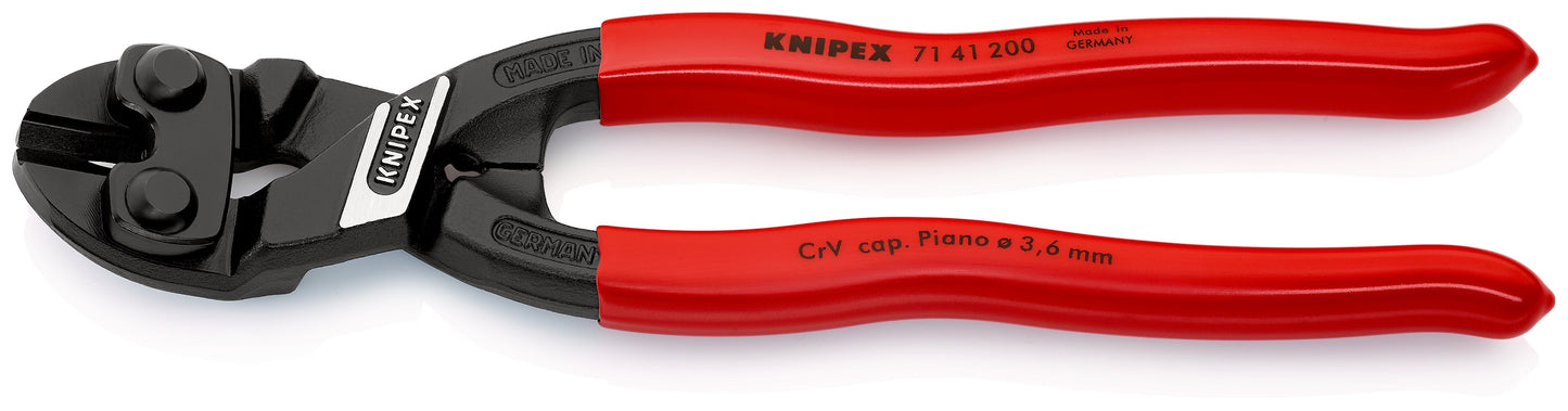 KNIPEX 71 41 200 SB CoBolt© Cortapernos compacto con mangos de plástico acabado pavonado 200 mm
