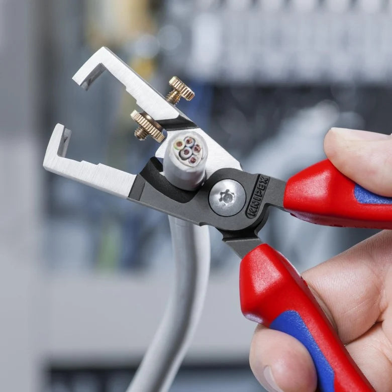 KNIPEX 13 62 180 Pinzas pelacables con tijera cortacables StriX 180 mm