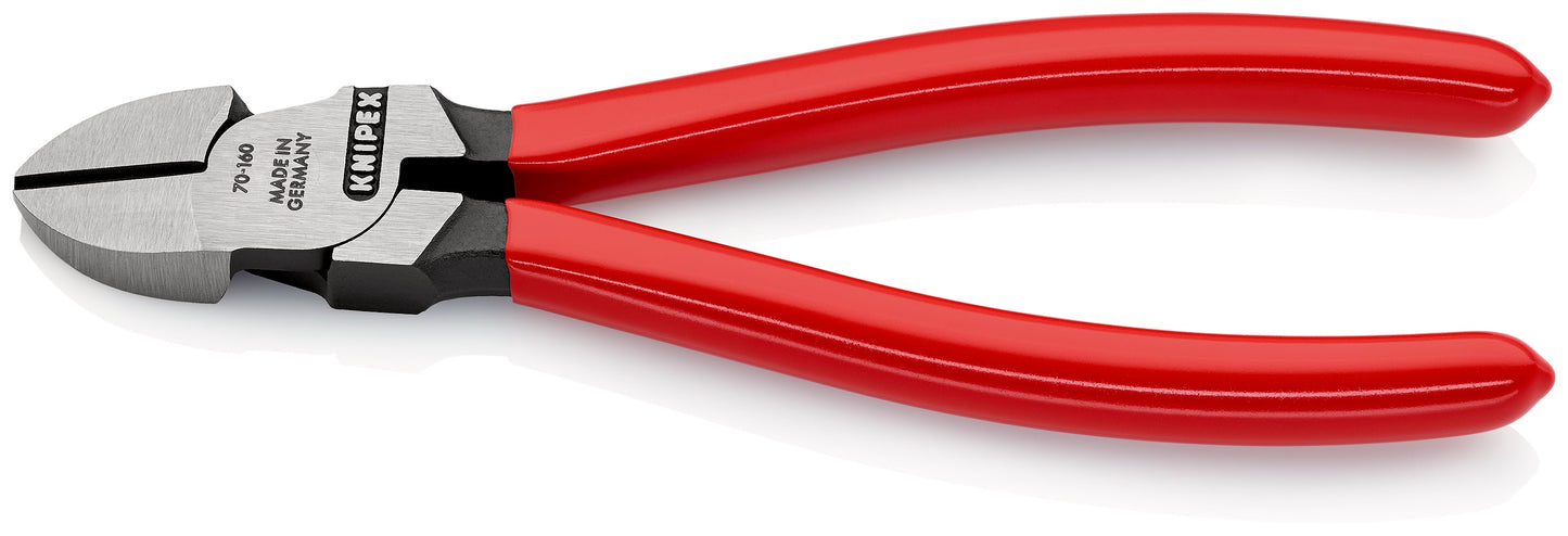 KNIPEX 70 01 160 SB Pinzas de corte diagonal con mangos de plástico acabado pavonado 160 mm
