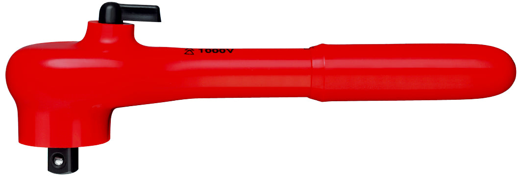 KNIPEX 98 31 Matraca reversible aislada de 3/8″ con mango de plástico 1000V 190 mm (7.5'')