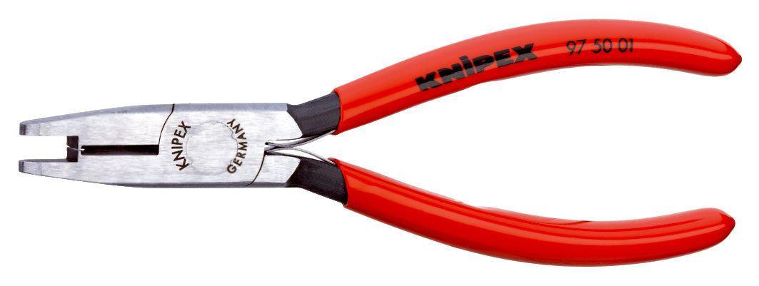 KNIPEX 97 50 01 Pinza de presión para conectores Scotchlok? Con filos de corte con mangos de plástico 155 mm