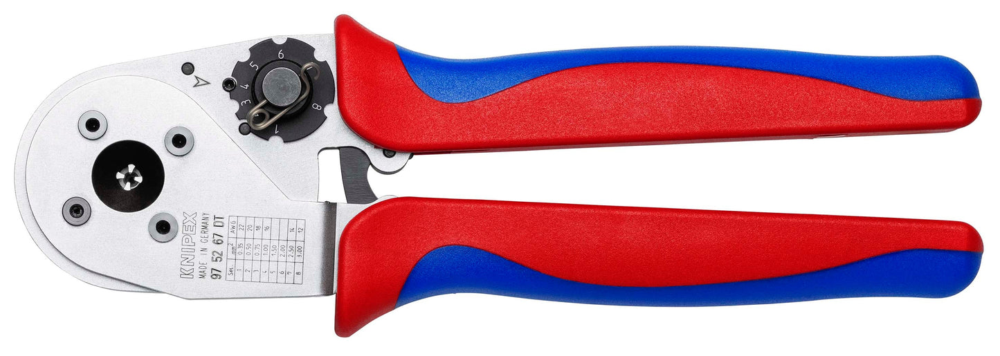KNIPEX 97 52 67 DT Pinza crimpadora de cuatro mandriles para contactos DT de 230 mm