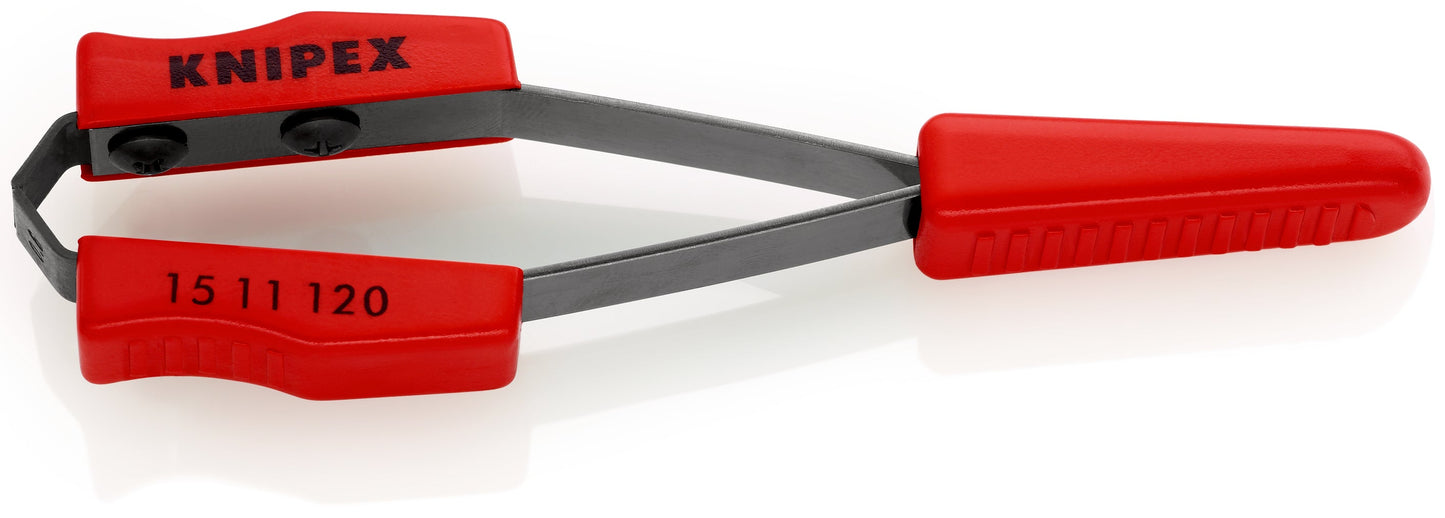 KNIPEX 15 11 120 Pinza pelacables con puntas magnéticas con mangos de plástico lacado negro 120 mm (4.75″)