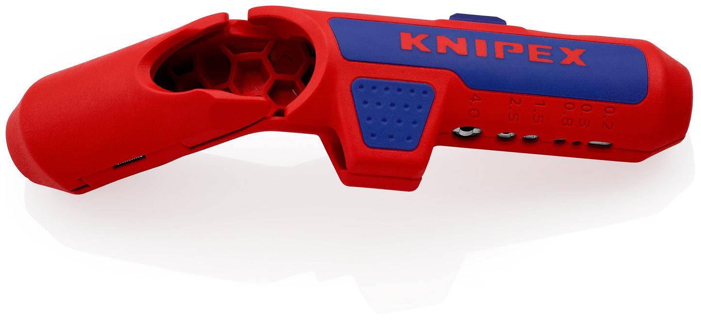 KNIPEX 16 95 02 SB Pelacables universal para zurdos ErgoStrip de plástico reforzado con fibra de vidrio 135 mm (5.25″)