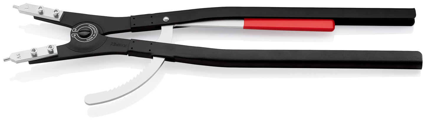 KNIPEX 46 10 A6 Pinza para anillos de retención exteriores grandes con puntas rectas mangos sin recubrimiento pintura pulverizada negra 570 mm (22.25'')