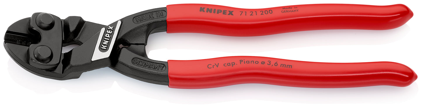 KNIPEX 71 21 200 SB CoBolt® Cortapernos compacto recubierto de plástico acabado pavonado 200 mm