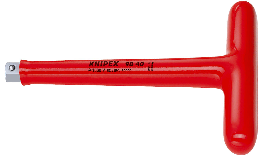 KNIPEX 98 40 Llave aislada para dados de 1/2'' con mango en forma de T 1000V 200 mm (8'')