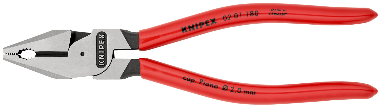 KNIPEX 02 01 180 SB Pinza universal de alta palanca 180 mm (7.25″)