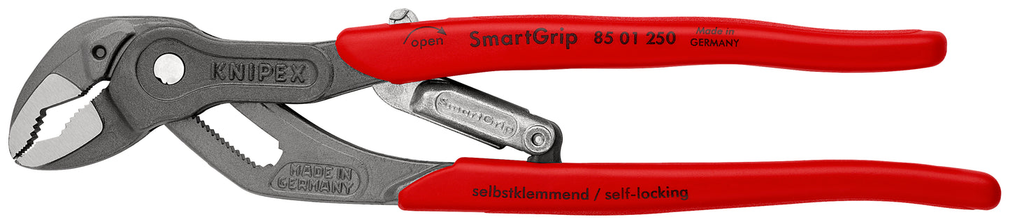 KNIPEX 85 01 250 SmartGrip® Tenaza de agarre automática con fundas de plástico gris atramentado 250 mm