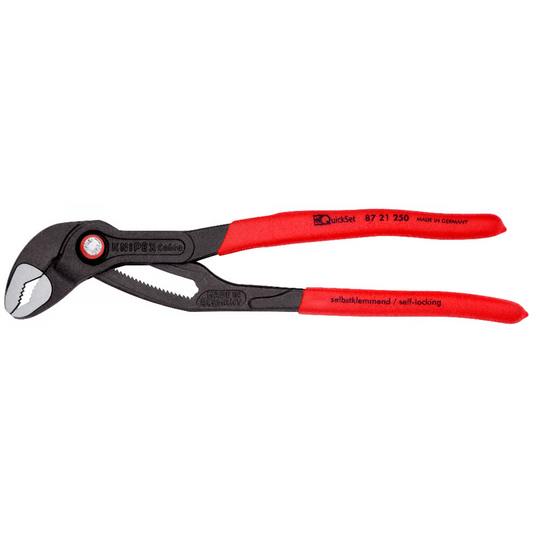 KNIPEX 87 21 250 SB Pinza de extensión pico de loro Cobra QuickSet 250 mm (10″)