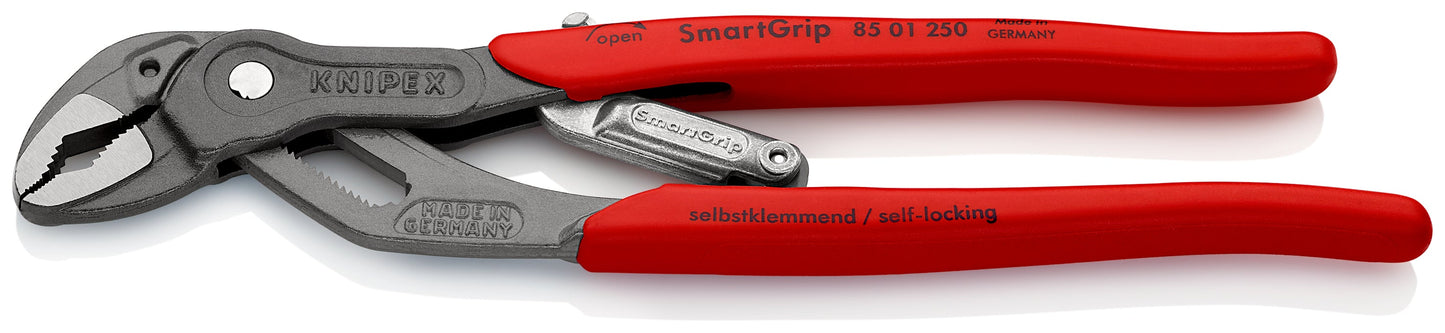 KNIPEX 85 01 250 SB SmartGrip© Pinza de extensión automática con mangos de plástico antideslizante acabado pavonado 250 mm
