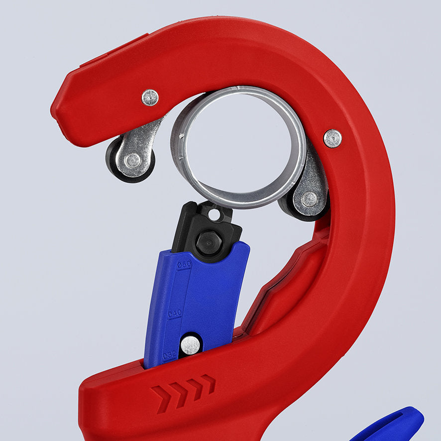 KNIPEX 90 23 01 BK Cortatubos DP50 para tubos de desagüe de plástico 202 mm (8")