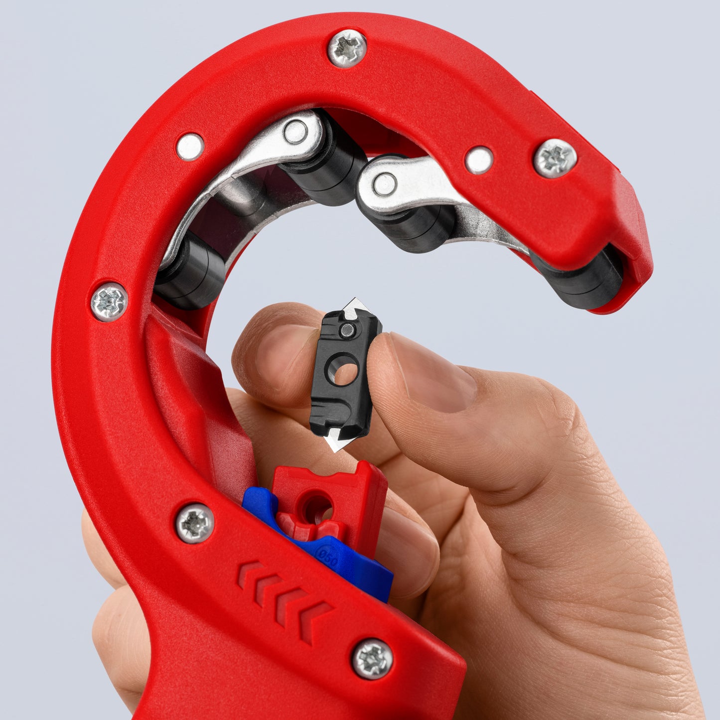 KNIPEX 90 23 02 BK DPT50 Cortatubos para tubos de plástico de paredes gruesas 202 mm