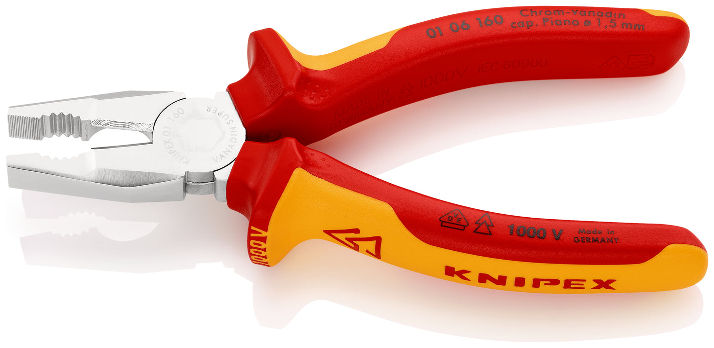KNIPEX 01 06 160 Pinza universal aislada 160 mm (6.25″)