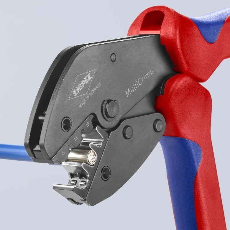KNIPEX 97 33 02 Pinza crimpadora con porta-mordazas MultiCrimp 250 mm