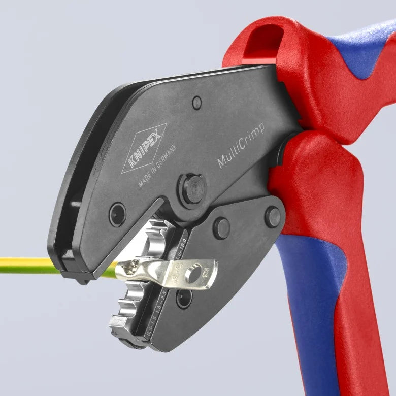 KNIPEX 97 33 02 Pinza crimpadora con porta-mordazas MultiCrimp 250 mm