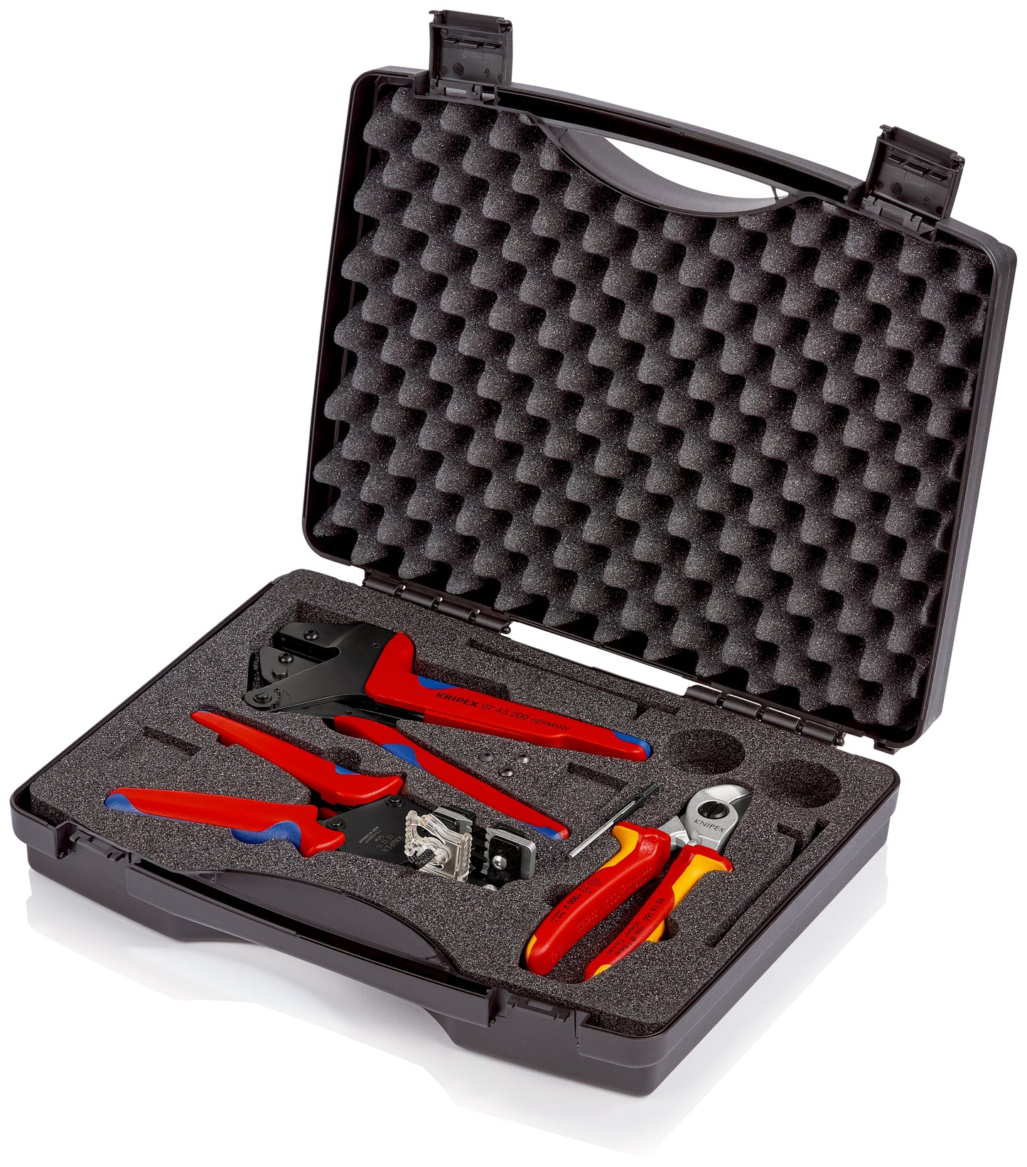 KNIPEX 97 91 01 Maleta de herramientas para sistemas fotovoltaicos 1 x 12 12 11, 1 x 95 16 165, 1 x 97 43 200