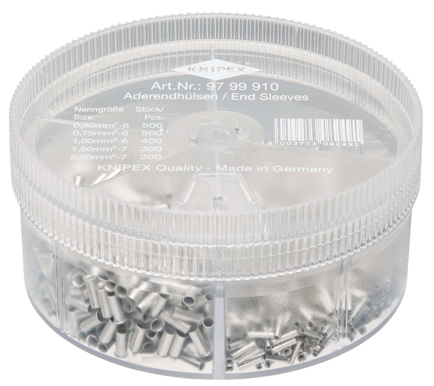 KNIPEX 97 99 910 Cajas de surtidos con punteras huecas aisladas 5 piezas