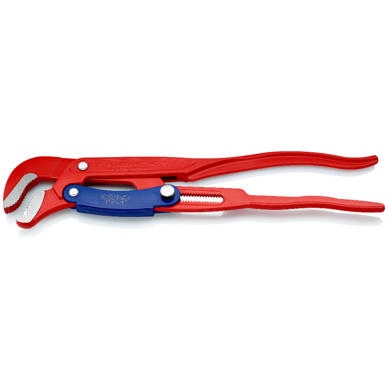 KNIPEX 83 60 015 Llave para tubos en forma de "S" con ajuste rápido recubierto de pintura pulverizada, roja 420 mm