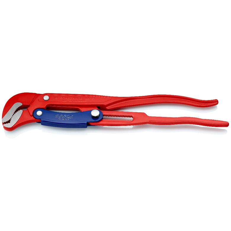 KNIPEX 83 60 015 Llave para tubos en forma de "S" con ajuste rápido recubierto de pintura pulverizada, roja 420 mm
