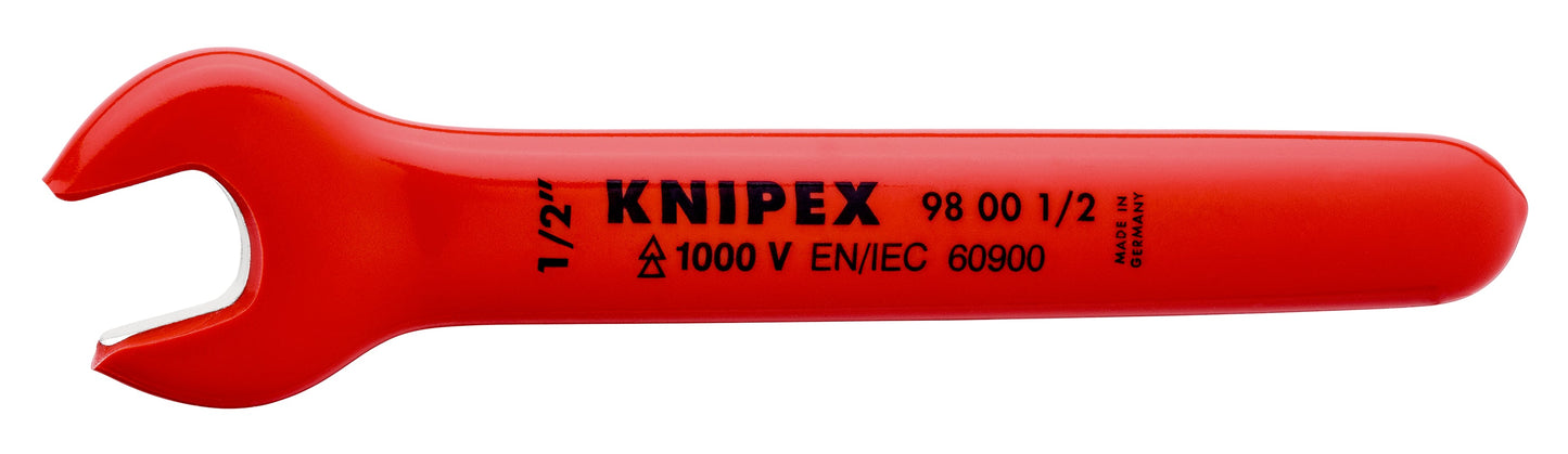 KNIPEX 98 00 1/2″ Llave española aislada 1000V 1/2'' cromada 140 mm (5.5'')