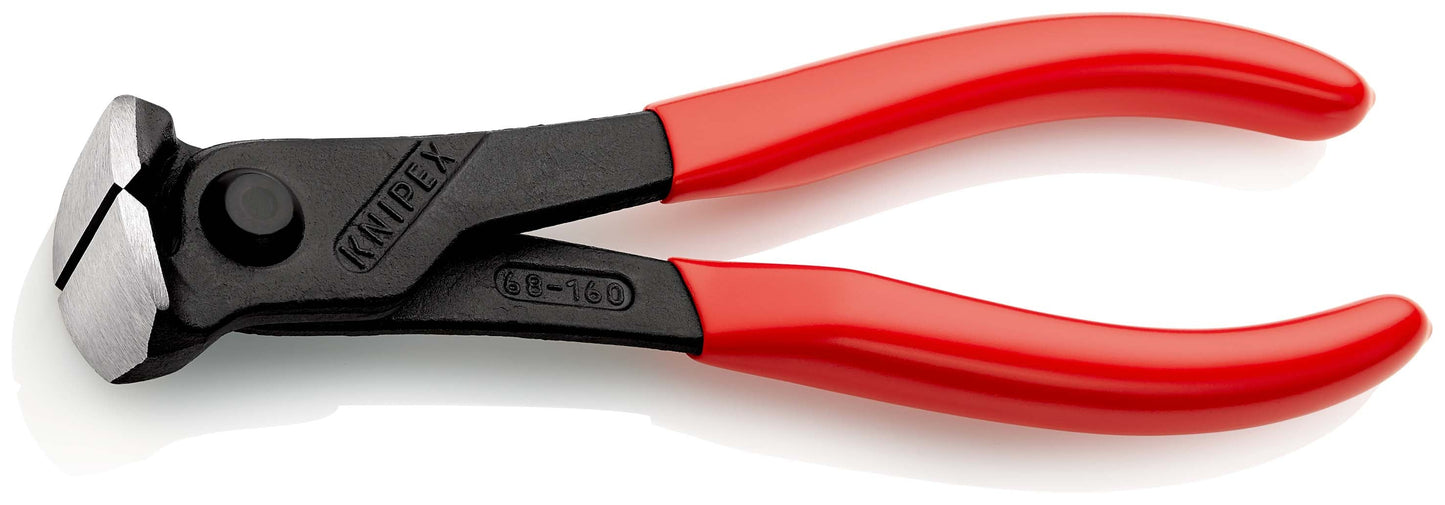 KNIPEX 68 01 160 Pinzas de corte frontal con mangos de plástico acabado pavonado 160 mm