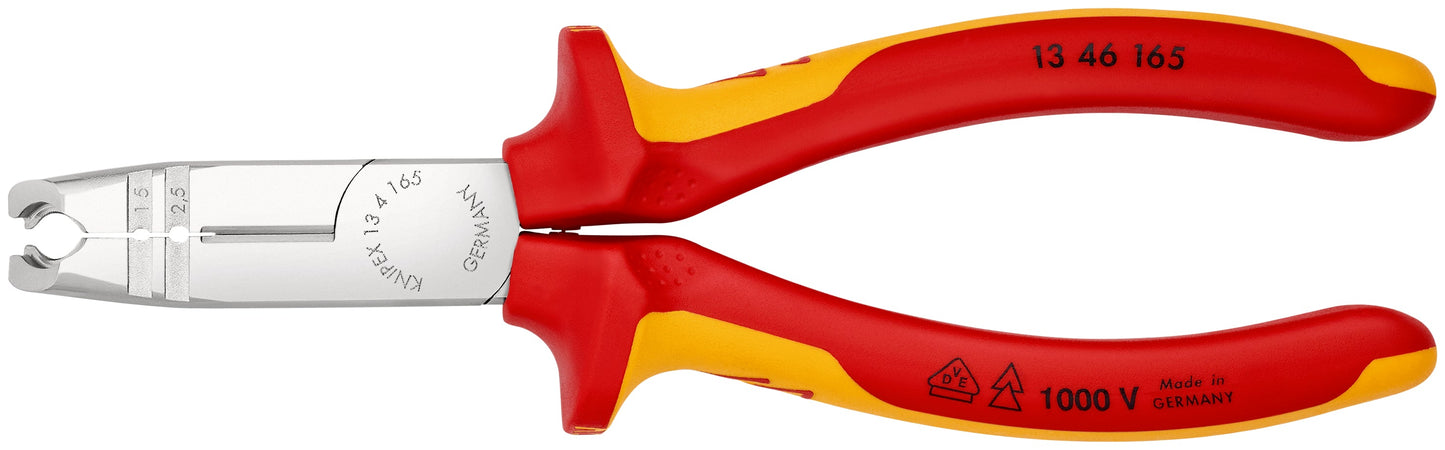 KNIPEX 13 46 165 Pinza aislada pelacables multifuncional con mangos ergonómicos 1000V cromada 165 mm (6.5″)
