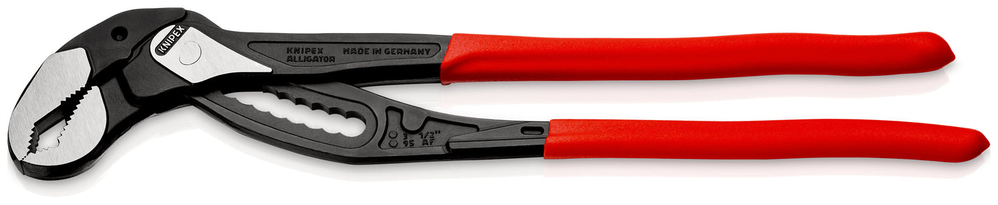 KNIPEX 88 01 400 Alligator© XL Llave para tubos y pinzas de extensión con mangos de plástico antideslizante acabado pavonado 400 mm