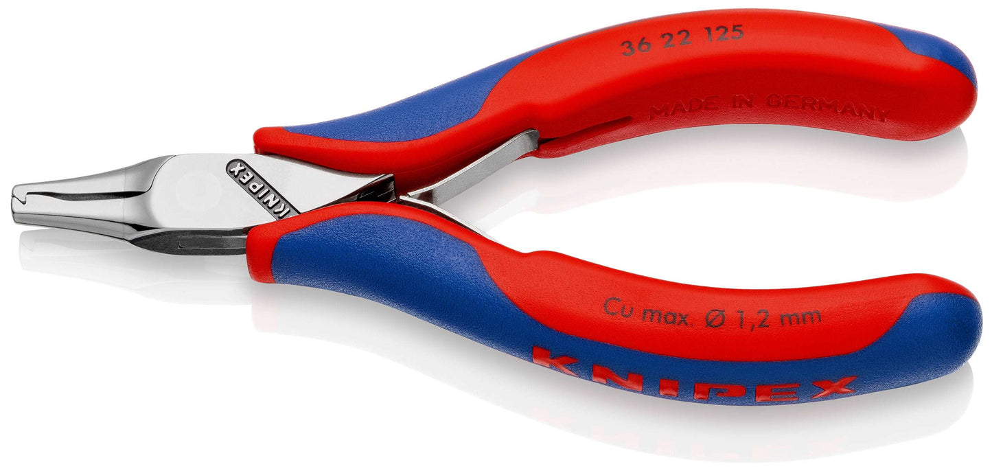 KNIPEX 36 22 125 Pinza de montaje para electrónica con mangos ergonómicos pulido espejo 125 mm (5'')