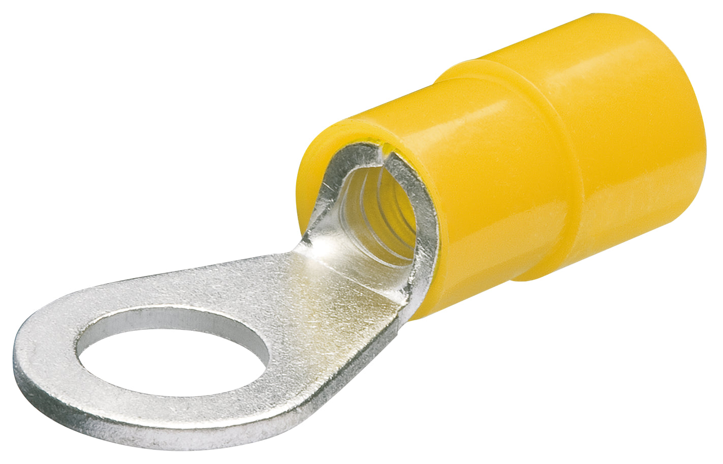 KNIPEX 97 99 177 Terminales aisladas de ojillo color amarillo para tornillo de 5 mm de diametro cable de 11-10 AWG (4 - 6 mm²) 100 piezas