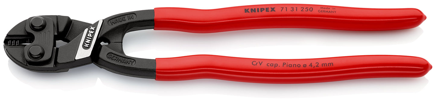 KNIPEX 71 31 250 CoBolt® XL Cortapernos compacto con mangos de plástico acabado pavonado 250 mm