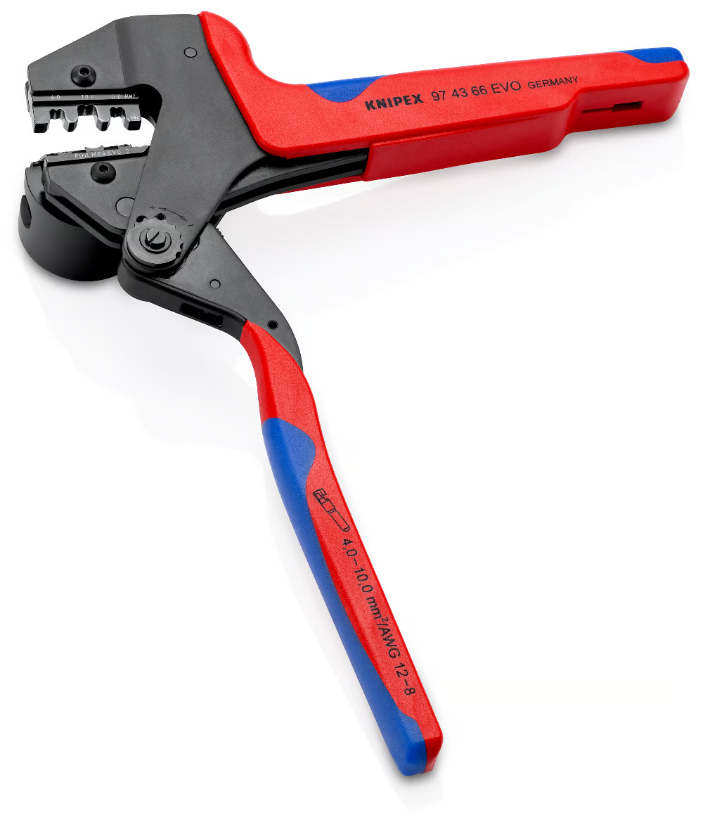 KNIPEX 97 43 66 EVO Crimpadora para sistema de mordazas intercambiables 200 mm