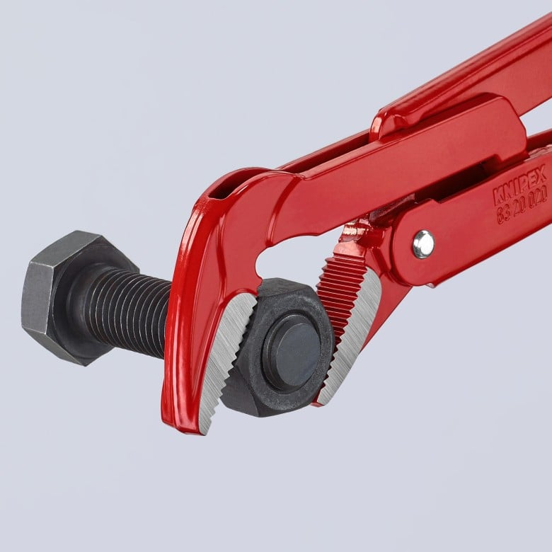 KNIPEX 83 20 020 Llave stillson sueca de 45° para tubos 570 mm (22.5")