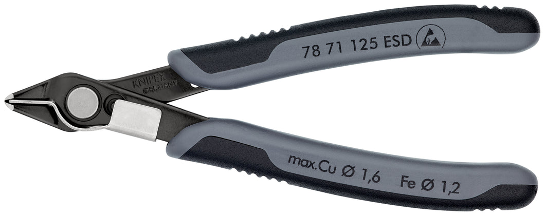 KNIPEX 78 71 125 ESD Electronic Super Knips© ESD Con fundas en dos componentes bruñido 125 mm
