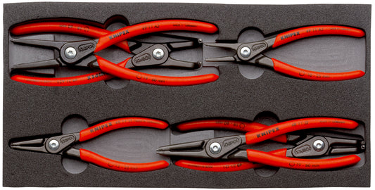 KNIPEX 00 20 01 V02 Juego de Pinzas de precisión para arandelas en alojamiento de espuma