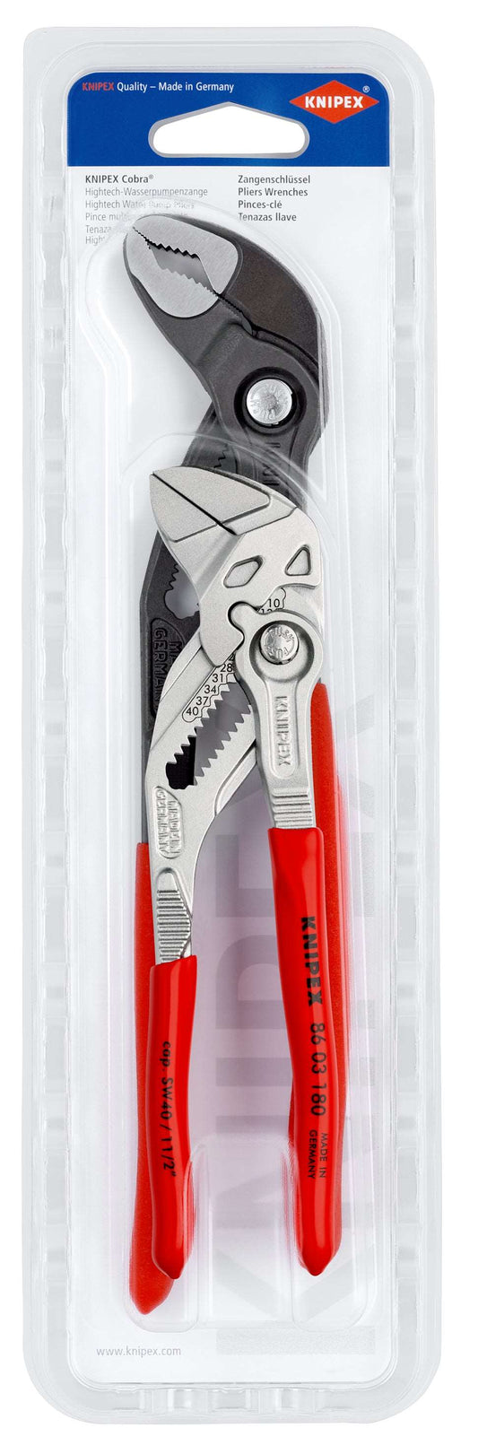 KNIPEX 00 31 20 V03 Juego de pinzas 1 x 86 03 180, 1 x 87 01 250