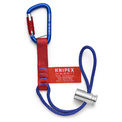 KNIPEX 00 50 13 T BK Cordón de seguridad con mosquetón fijado 186 mm (7.25″)
