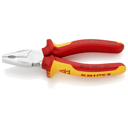 KNIPEX 01 06 160 Pinza aislada universal con mangos ergonómicos 1000V cromada 160 mm (6.25″)
