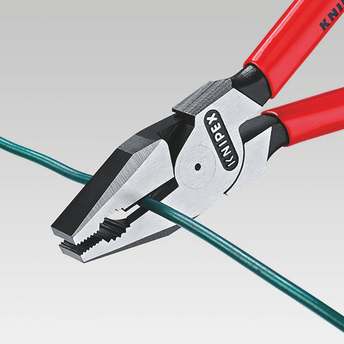 KNIPEX 02 01 180 SB Pinza universal de alta palanca con mangos de plástico pavonada 180 mm (7.25″)