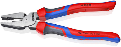 KNIPEX 02 02 225 SB Pinza universal de alta palanca con mangos ergonómicos pavonada 225 mm (9″)