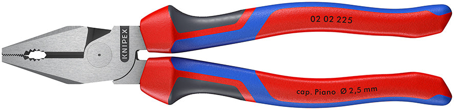KNIPEX 02 02 225 SB Pinza universal de alta palanca con mangos ergonómicos pavonada 225 mm (9″)