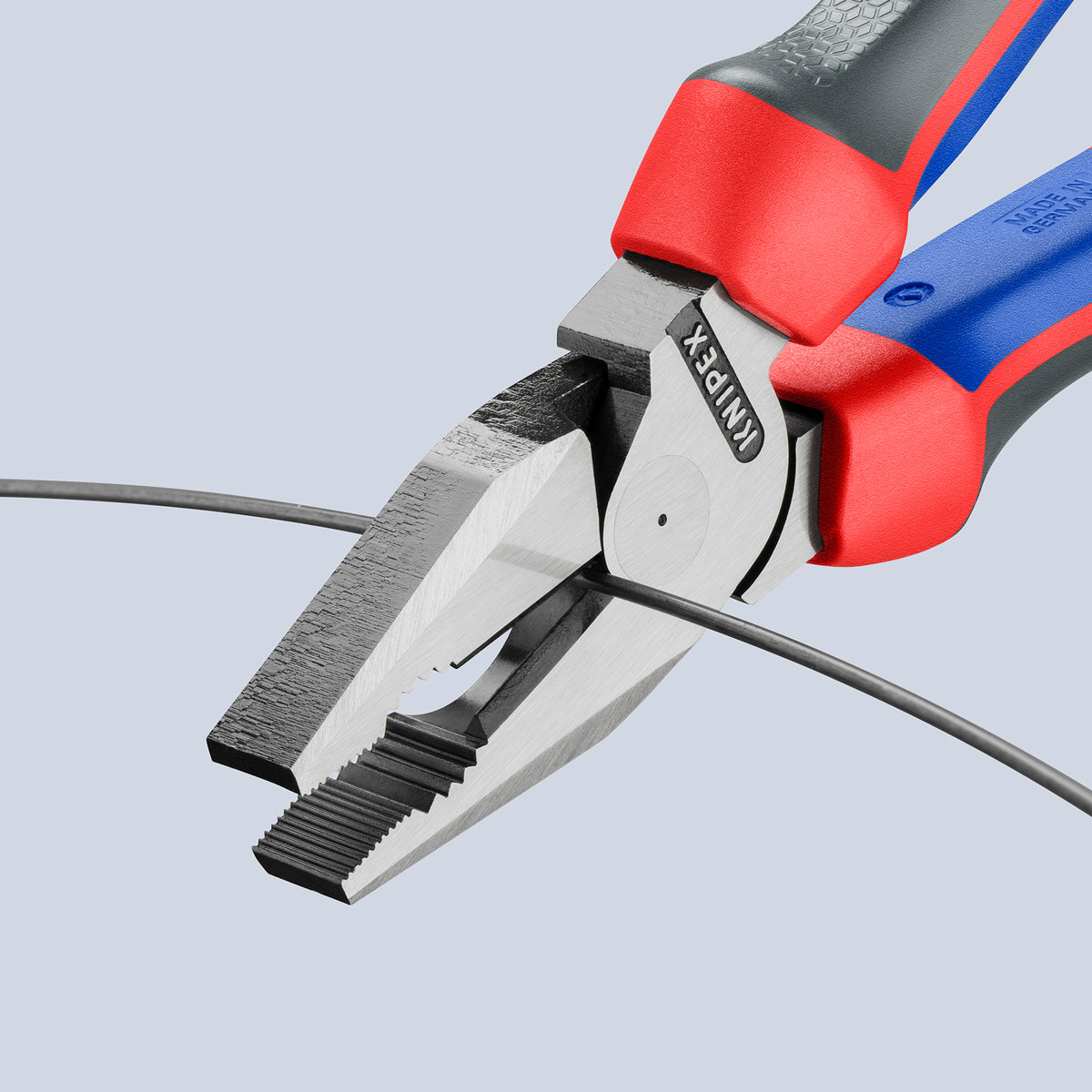 KNIPEX 02 02 225 SB Pinza universal de alta palanca con mangos ergonómicos pavonada 225 mm (9″)