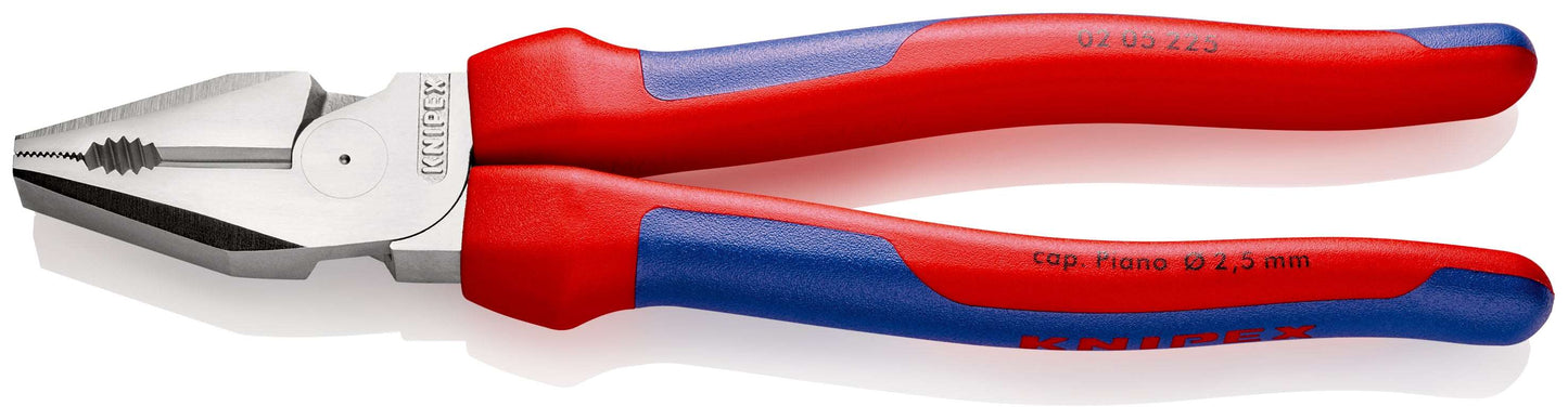 KNIPEX 02 05 225 Pinza universal para trabajos pesados con fundas en dos componentes cromado 225 mm